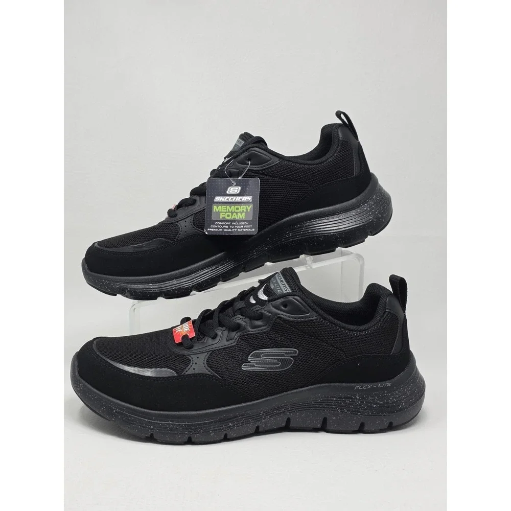 Skechers Flex Advantage 5.0 Flexible  Mens Size 8.5 Wide Width Trainer Black New